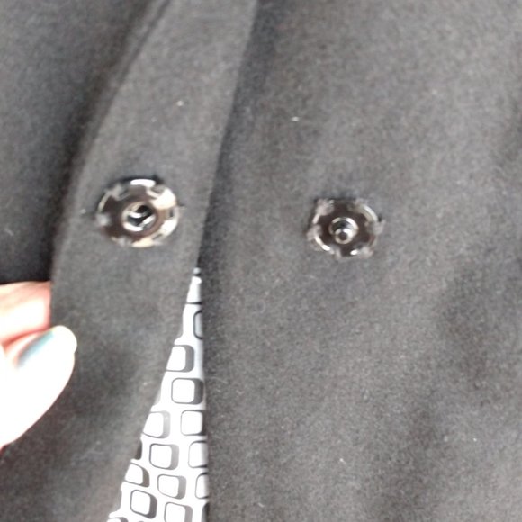 🌎Tulle || Black Wool Blend Coat - Picture 4 of 8